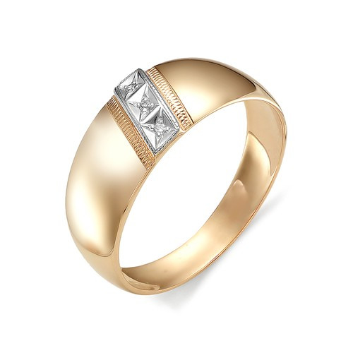 Купить кольцо из красного золота с бриллиантами арт. 002153 по цене 18338 руб. в LoveDiamonds