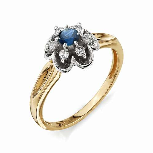 Купить кольцо из комбинированного золота с сапфирами арт. 000297 по цене 37140 руб. в LoveDiamonds