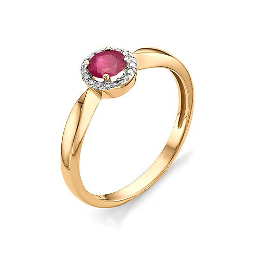 Купить кольцо из красного золота с рубинами арт. 000335 по цене 17030 руб. в LoveDiamonds
