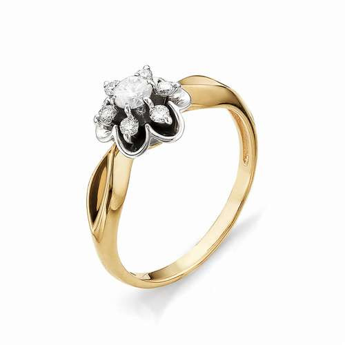 Купить кольцо из комбинированного золота с бриллиантами арт. 000379 по цене 70120 руб. в LoveDiamonds
