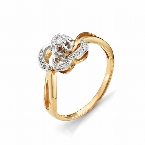 Купить кольцо из комбинированного золота с бриллиантами арт. 000400 по цене 29190 руб. в LoveDiamonds