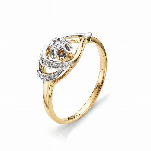 Купить кольцо из комбинированного золота с бриллиантами арт. 000403 по цене 27400 руб. в LoveDiamonds
