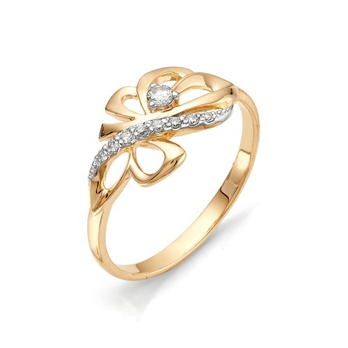 Купить кольцо из красного золота с бриллиантами арт. 000753 по цене 21920 руб. в LoveDiamonds