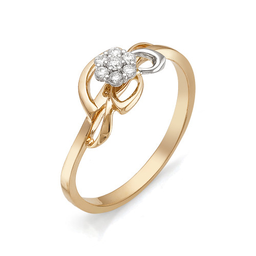 Купить кольцо из комбинированного золота с бриллиантами арт. 000786 по цене 26520 руб. в LoveDiamonds