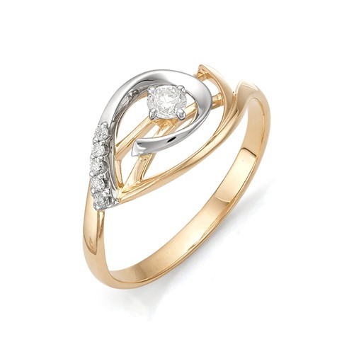 Купить кольцо из комбинированного золота с бриллиантами арт. 000944 по цене 31490 руб. в LoveDiamonds