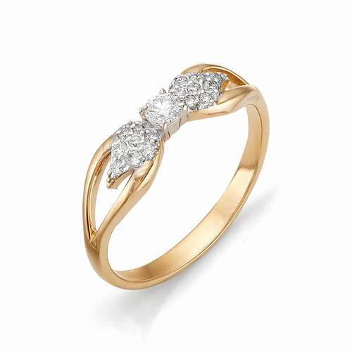 Купить кольцо из красного золота с бриллиантами арт. 001149 по цене 18932 руб. в LoveDiamonds