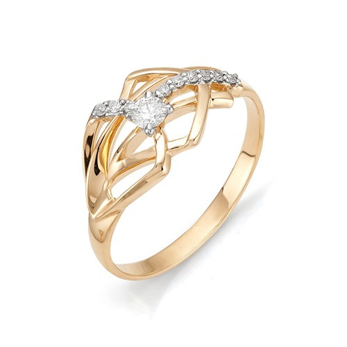 Купить кольцо из красного золота с бриллиантами арт. 001194 по цене 0 руб. в LoveDiamonds