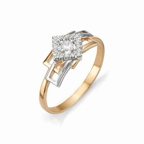 Купить кольцо из комбинированного золота с бриллиантами арт. 001204 по цене 31710 руб. в LoveDiamonds