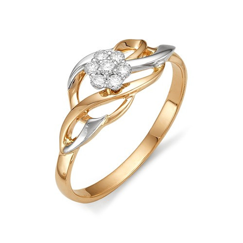 Купить кольцо из комбинированного золота с бриллиантами арт. 001241 по цене 23570 руб. в LoveDiamonds