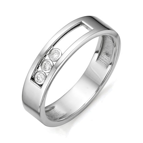Купить кольцо из белого золота с бриллиантами арт. 001302 по цене 36480 руб. в LoveDiamonds