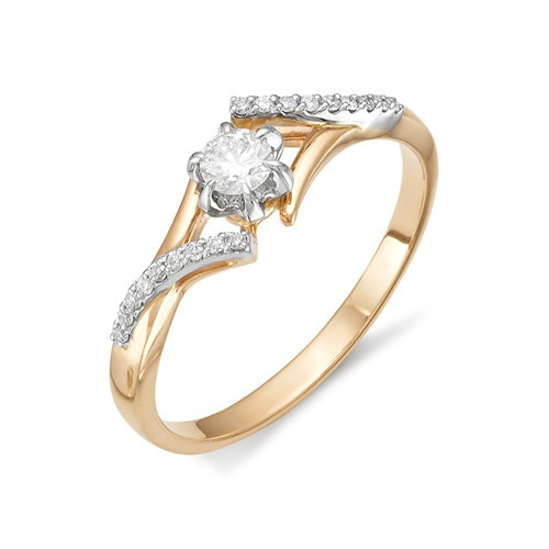Купить кольцо из комбинированного золота с бриллиантами арт. 001316 по цене 46090 руб. в LoveDiamonds