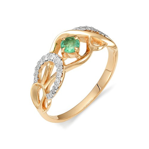 Купить кольцо из красного золота с изумрудами арт. 001324 по цене 27836 руб. в LoveDiamonds