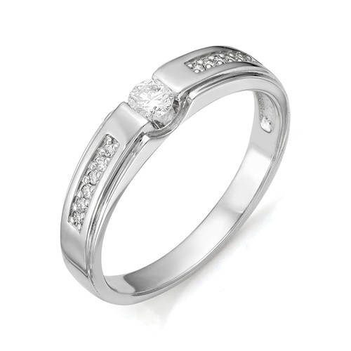 Купить кольцо из белого золота с бриллиантами арт. 001379 по цене 30600 руб. в LoveDiamonds