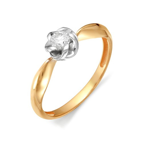 Купить кольцо из комбинированного золота с бриллиантами арт. 001381 по цене 20325 руб. в LoveDiamonds