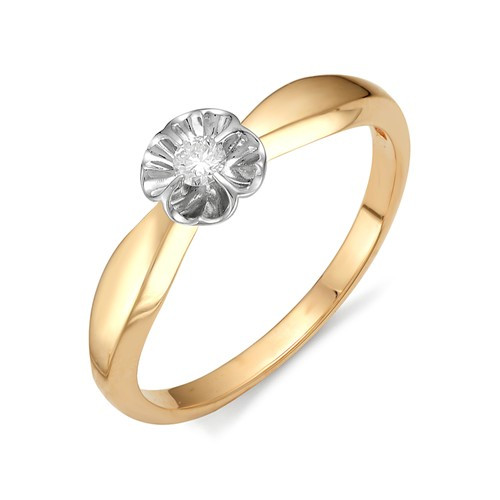 Купить кольцо из комбинированного золота с бриллиантами арт. 001392 по цене 26320 руб. в LoveDiamonds