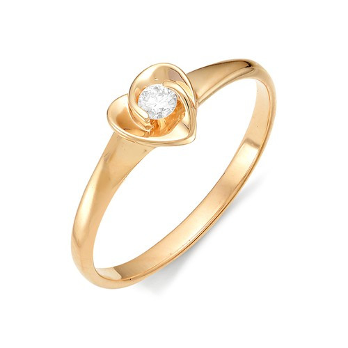 Купить кольцо из красного золота с бриллиантами арт. 001395 по цене 11750 руб. в LoveDiamonds