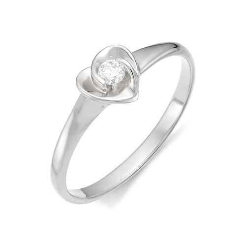 Купить кольцо из белого золота с бриллиантами арт. 001396 по цене 10069 руб. в LoveDiamonds