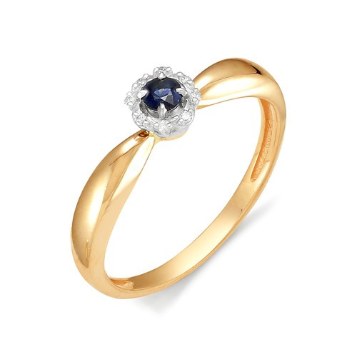 Купить кольцо из комбинированного золота с сапфирами арт. 001488 по цене 13967 руб. в LoveDiamonds
