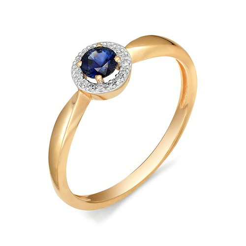 Купить кольцо из красного золота с сапфирами арт. 001968 по цене 14666 руб. в LoveDiamonds