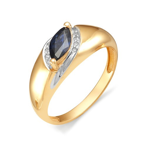 Купить кольцо из красного золота с сапфирами арт. 001509 по цене 34686 руб. в LoveDiamonds