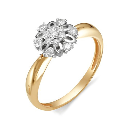 Купить кольцо из комбинированного золота с бриллиантами арт. 002003 по цене 41450 руб. в LoveDiamonds