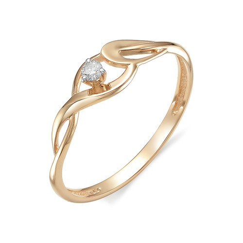 Купить кольцо из красного золота с бриллиантами арт. 003116 по цене 12360 руб. в LoveDiamonds