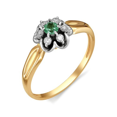 Купить кольцо из красного золота с изумрудами арт. 003082 по цене 29811 руб. в LoveDiamonds