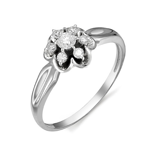 Купить кольцо из белого золота с бриллиантами арт. 003079 по цене 48090 руб. в LoveDiamonds