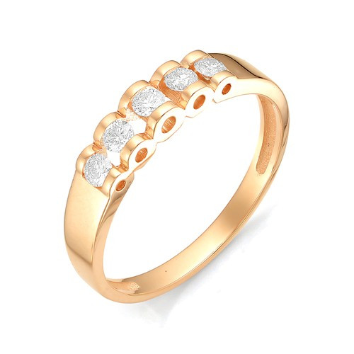 Купить кольцо из красного золота с бриллиантами арт. 003061 по цене 53360 руб. в LoveDiamonds