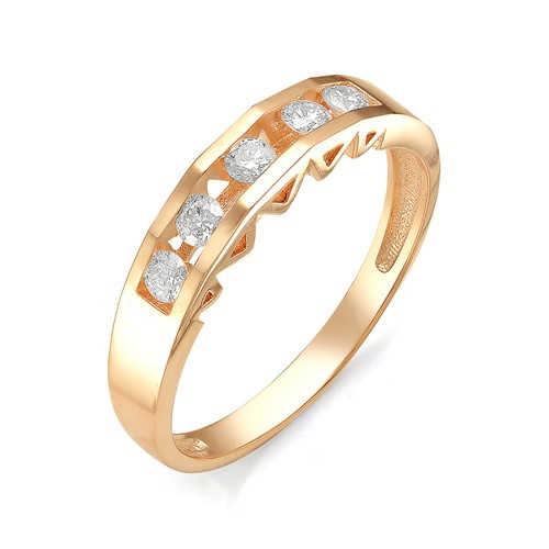 Купить кольцо из красного золота с бриллиантами арт. 003058 по цене 49140 руб. в LoveDiamonds