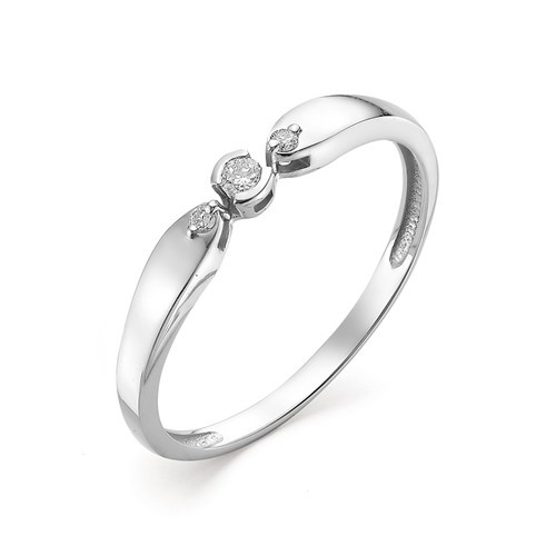 Купить кольцо из белого золота с бриллиантами арт. 003056 по цене 16670 руб. в LoveDiamonds