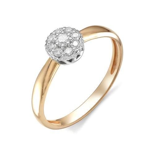 Купить кольцо из красного золота с бриллиантами арт. 003051 по цене 18238 руб. в LoveDiamonds