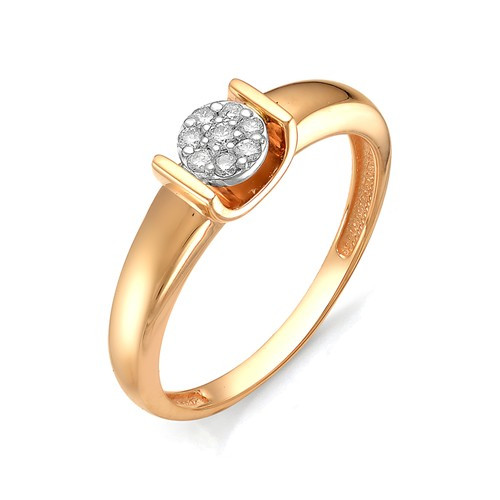 Купить кольцо из красного золота с бриллиантами арт. 003042 по цене 16269 руб. в LoveDiamonds