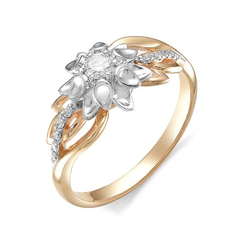 Купить кольцо из красного золота с бриллиантами арт. 003028 по цене 35400 руб. в LoveDiamonds