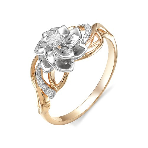 Купить кольцо из красного золота с бриллиантами арт. 003025 по цене 44010 руб. в LoveDiamonds