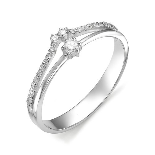 Купить кольцо из белого золота с бриллиантами арт. 002994 по цене 34190 руб. в LoveDiamonds