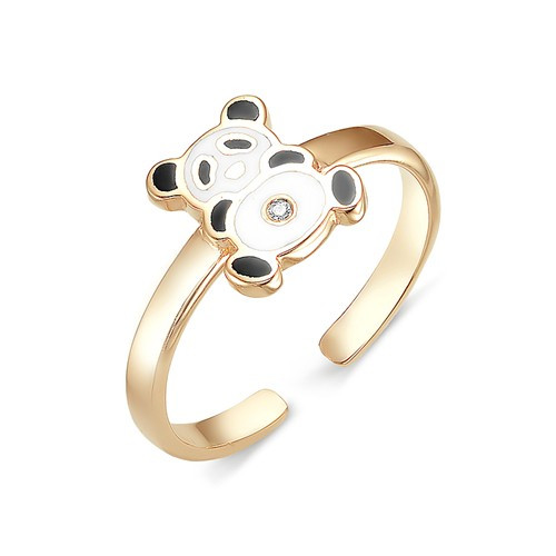 Купить кольцо из красного золота с эмалью арт. 002986 по цене 8200 руб. в LoveDiamonds