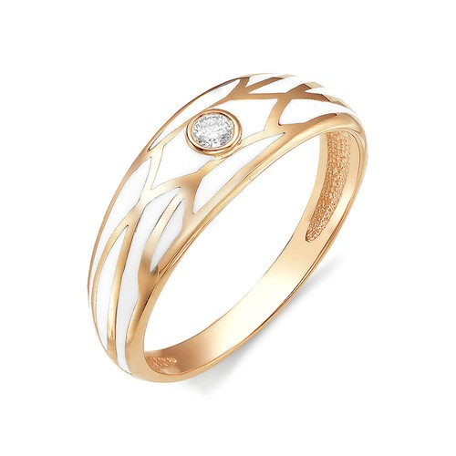 Купить кольцо из красного золота с эмалью арт. 002979 по цене 30740 руб. в LoveDiamonds