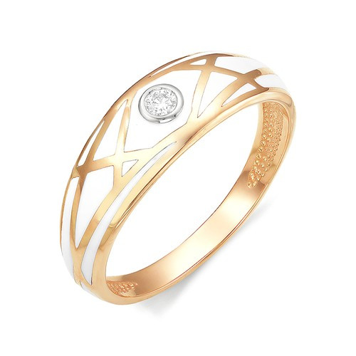 Купить кольцо из красного золота с эмалью арт. 002970 по цене 25450 руб. в LoveDiamonds