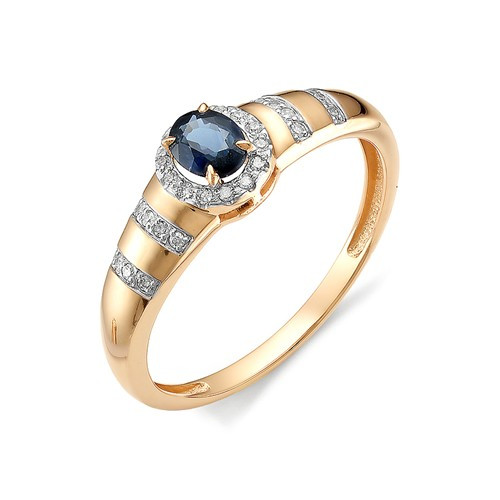 Купить кольцо из красного золота с сапфирами арт. 002969 по цене 23603 руб. в LoveDiamonds