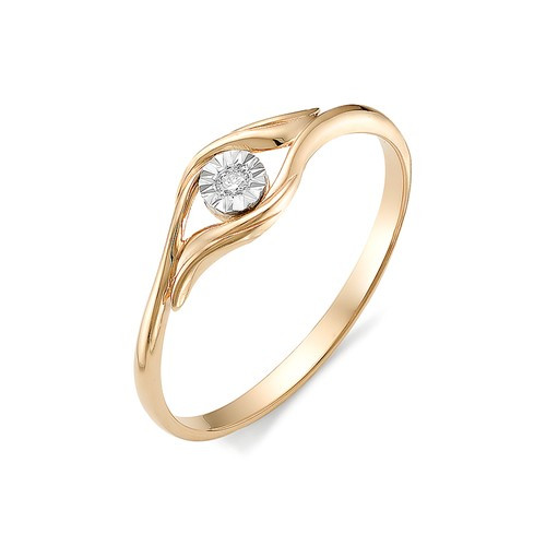 Купить кольцо из комбинированного золота с бриллиантами арт. 002960 по цене 10080 руб. в LoveDiamonds