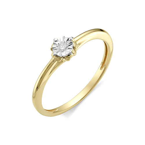 Купить кольцо из комбинированного золота с бриллиантами арт. 002958 по цене 13450 руб. в LoveDiamonds