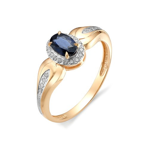 Купить кольцо из красного золота с сапфирами арт. 002952 по цене 25919 руб. в LoveDiamonds