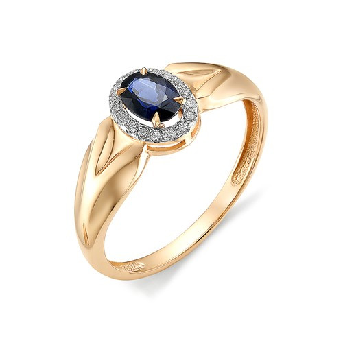 Купить кольцо из красного золота с сапфирами арт. 002949 по цене 21410 руб. в LoveDiamonds