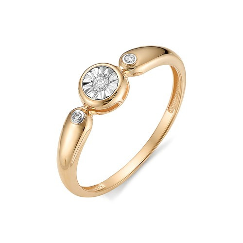 Купить кольцо из красного золота с бриллиантами арт. 002936 по цене 17000 руб. в LoveDiamonds