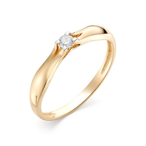 Купить кольцо из красного золота с бриллиантами арт. 002934 по цене 24090 руб. в LoveDiamonds