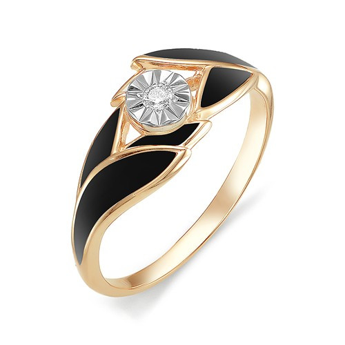 Купить кольцо из красного золота с эмалью арт. 002928 по цене 21990 руб. в LoveDiamonds