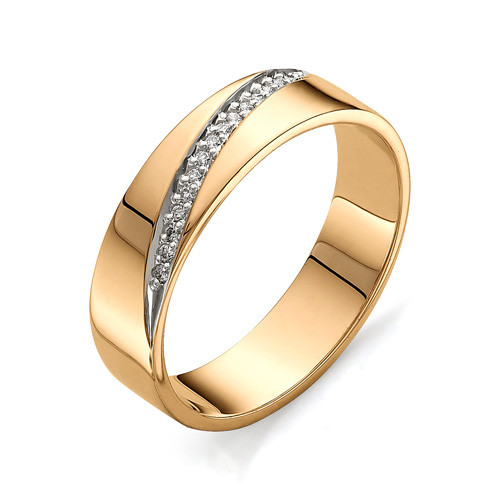 Купить кольцо из красного золота с бриллиантами арт. 002176 по цене 22688 руб. в LoveDiamonds