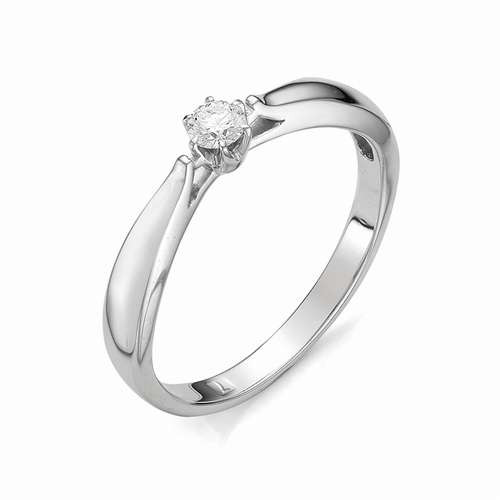 Купить кольцо из белого золота с бриллиантами арт. 001545 по цене 18269 руб. в LoveDiamonds