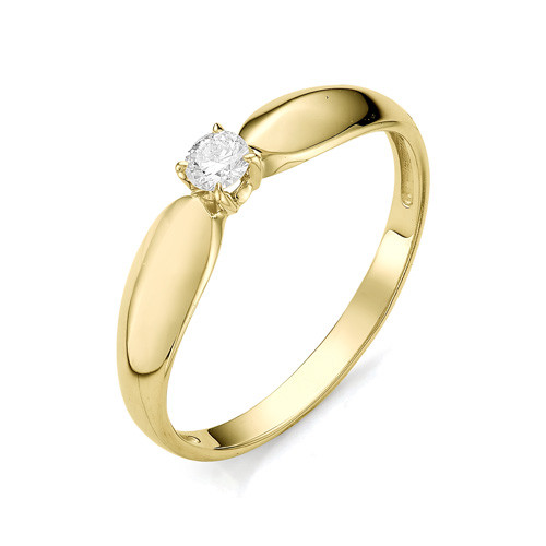 Купить кольцо из желтого золота с бриллиантами арт. 001558 по цене 12782 руб. в LoveDiamonds